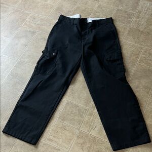 Black Cargo Pants with Sturdy Cotton Fabric